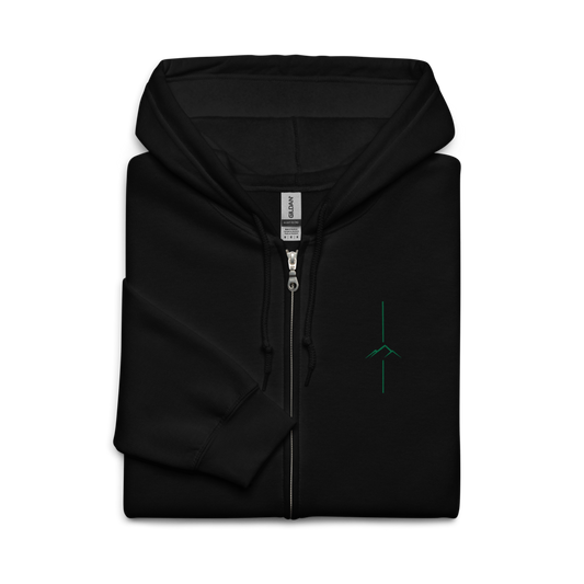 Line  Zip Hoodie - Green
